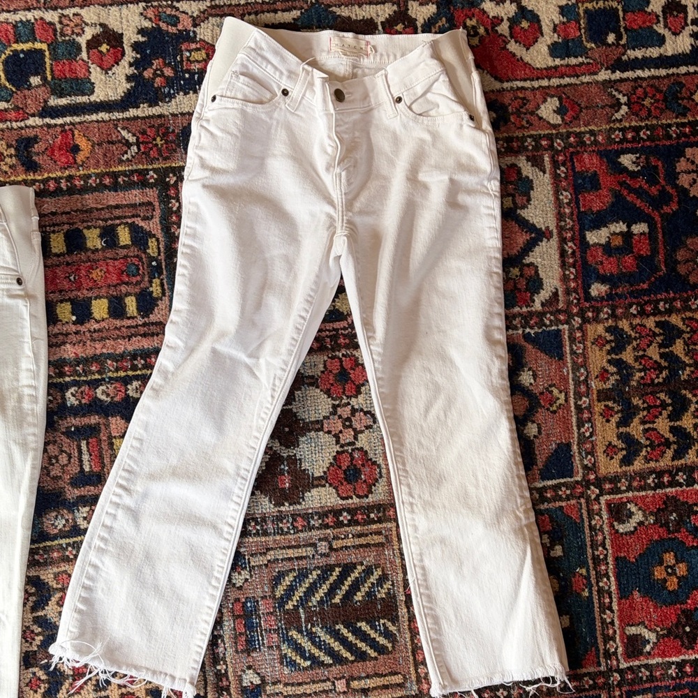 Hatch White Wide Leg Jeans